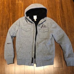 Grey Diesel Jacket with Black Sherpa Lining Sz L